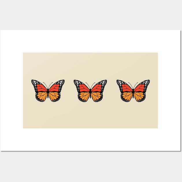 Three butterflies Wall Art by DEMON LIMBS